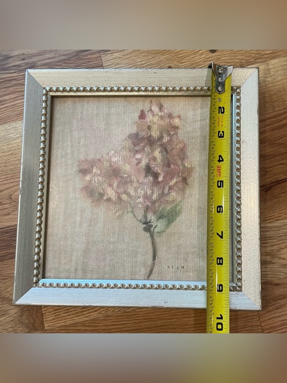 Soft White Peony Wall Art Print with Green Leaves - Picture 3 of 3